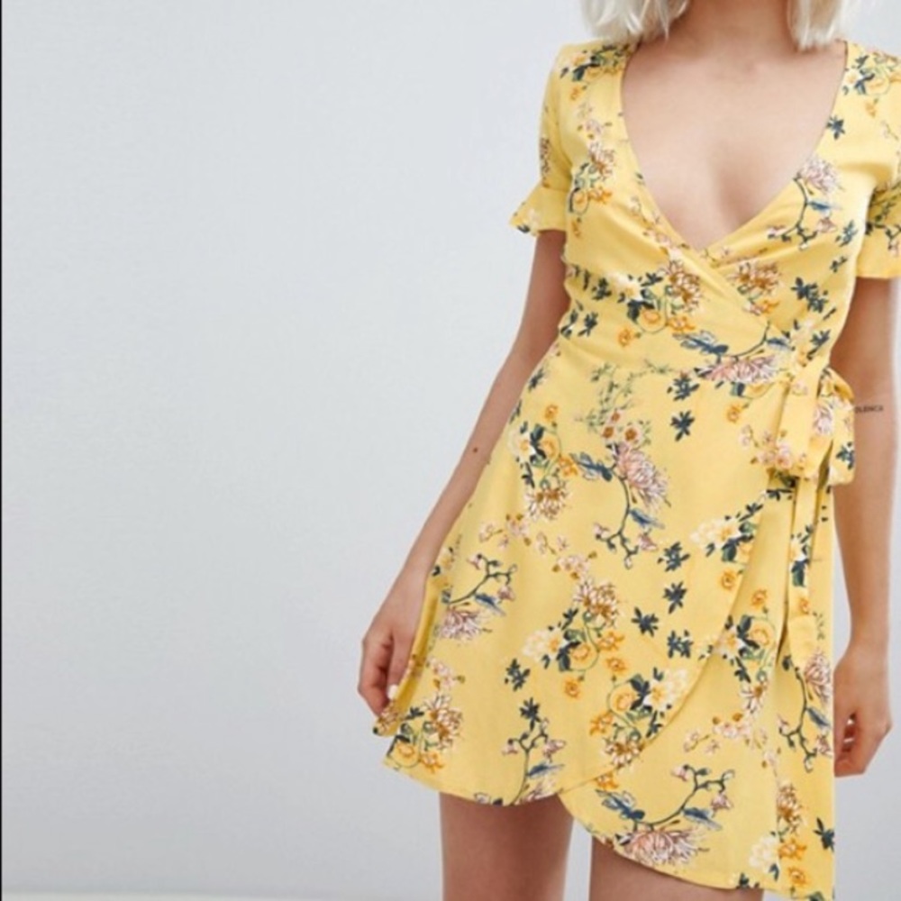 Pull & Bear Mini Tie Front Dress